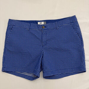 Old Navy Women’s Shorts Blue With Small White Polka Dots Size 16